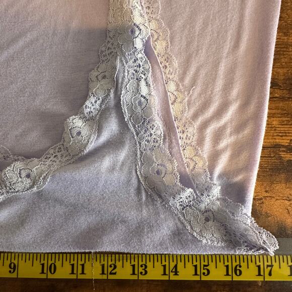 Slip Dress Chemise Medium Lilac Light Purple Babydoll Lace Edge Flowy Hem - Picture 3 of 6
